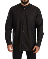 Dolce & Gabbana Black 100% Cotton Formal Dress Top Shirt -   -  Dolce & Gabbana.